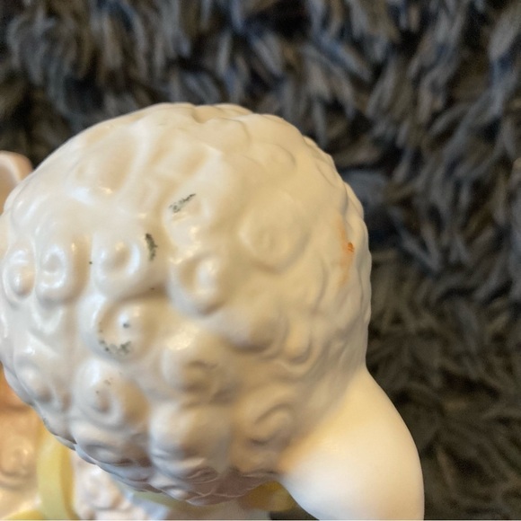 Vintage Baby Lamb with Carriage/Baby Buggy Planter - Picture 7 of 10